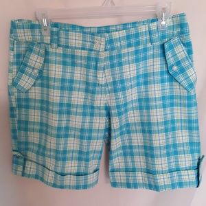New Sensation  plaid Bermuda style shorts